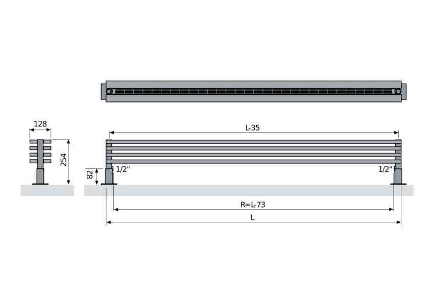 Zana Plinth - rysunek techniczny