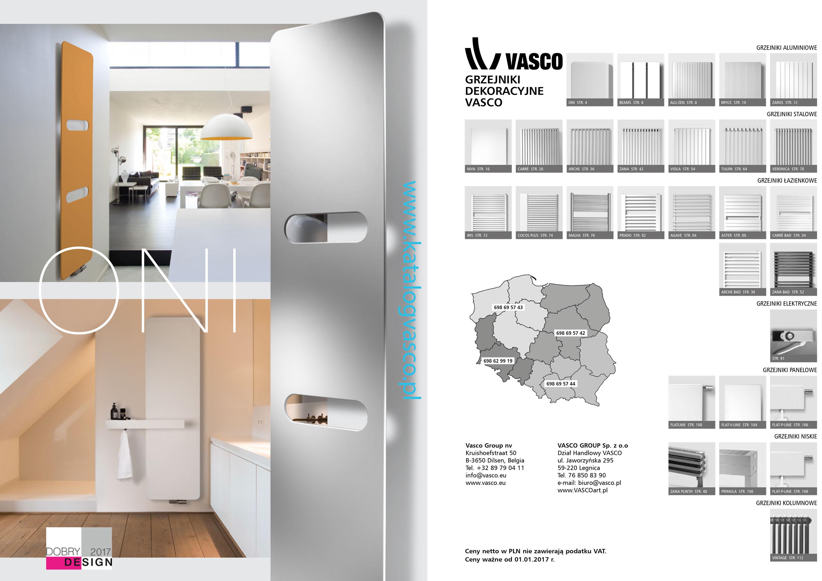 Katalog Vasco 2017 - spis treści