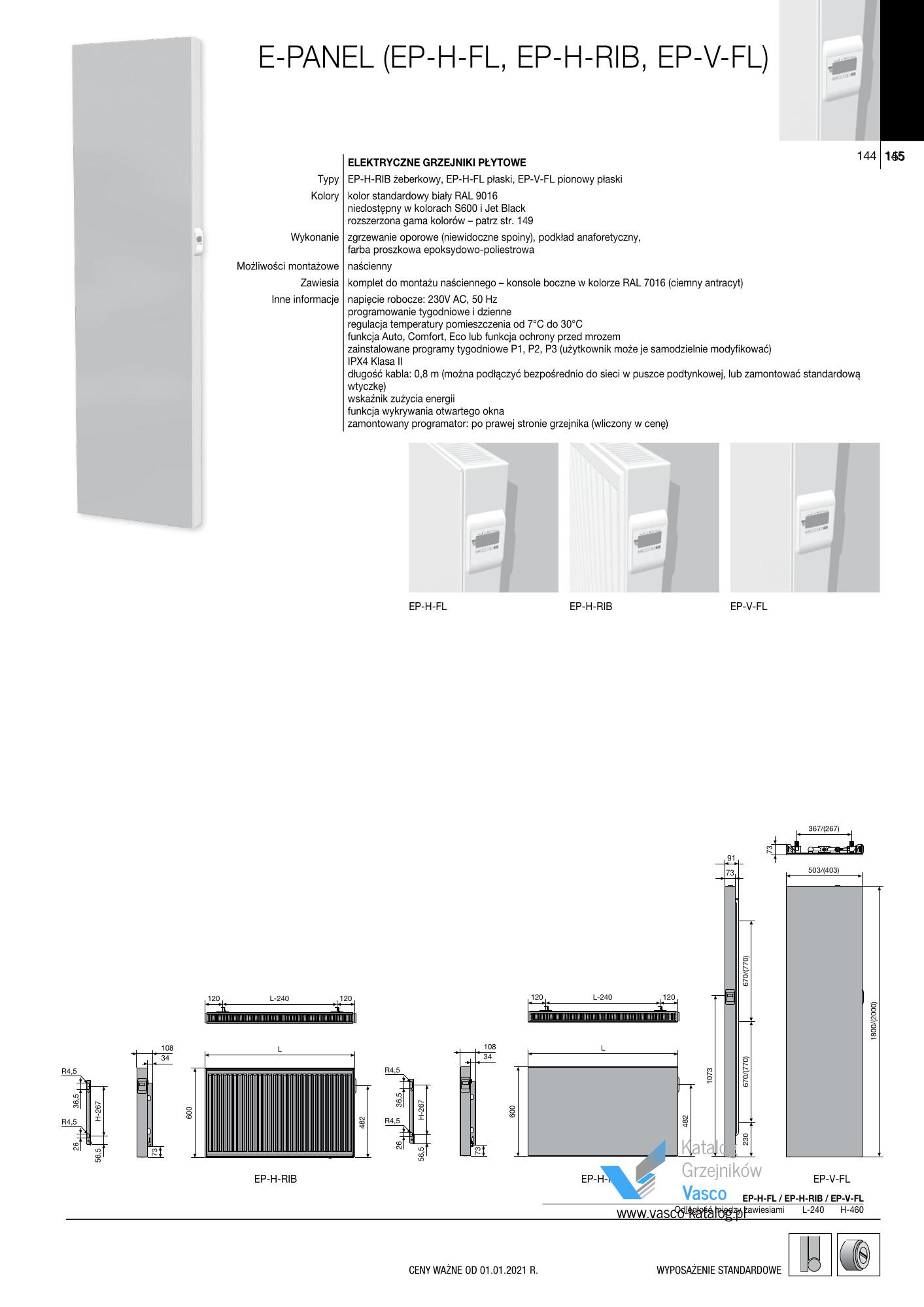 Katalog Vasco 2021 - E-Panel (EP-H-FL, EP-H-RIB, EP-V-FL)